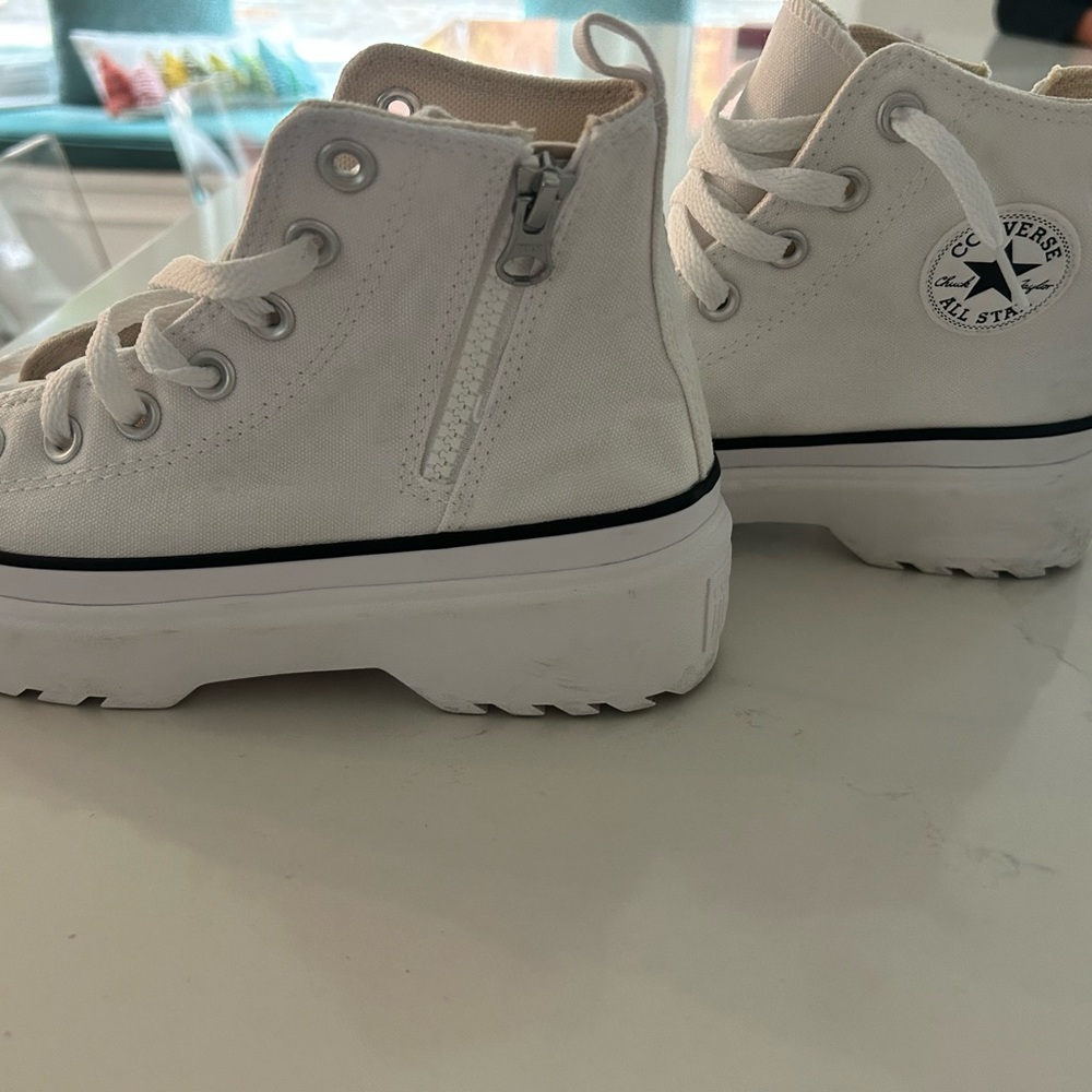 All Star Converse white lift platform canvas Sneakers